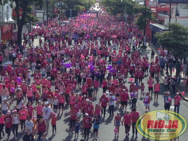 Caminata contra cáncer de mama vistió de rosado el paseo Colón